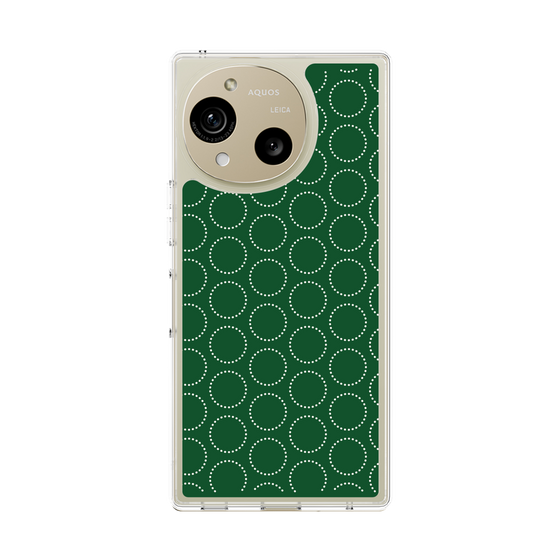 スリムプロテクションケース［ Dot Circle - Green ］