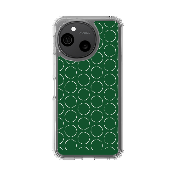 スリムプロテクションケース［ Dot Circle - Green ］