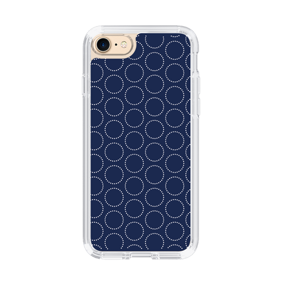 スリムプロテクションケース［ Dot Circle - Navy ］