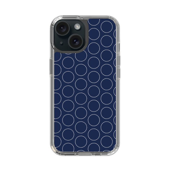 スリムプロテクションケース［ Dot Circle - Navy ］