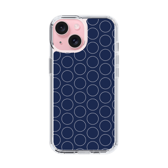 スリムプロテクションケース［ Dot Circle - Navy ］