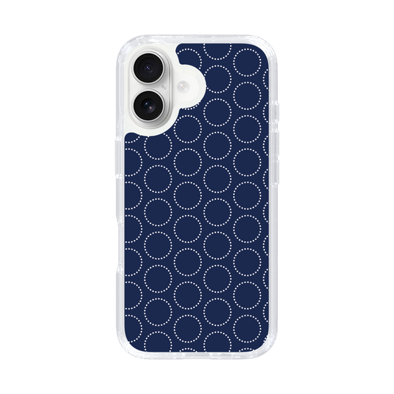 スリムプロテクションケース［ Dot Circle - Navy ］