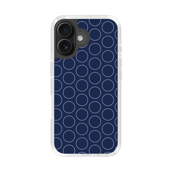 スリムプロテクションケース［ Dot Circle - Navy ］