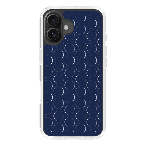 スリムプロテクションケース［ Dot Circle - Navy ］