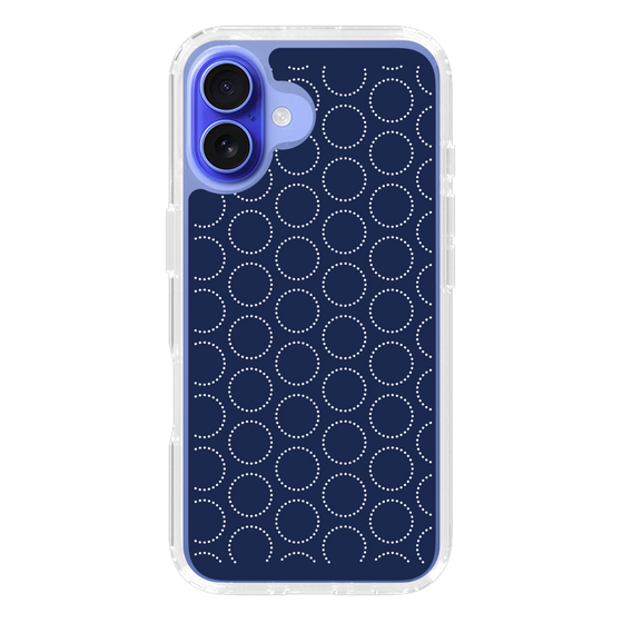 スリムプロテクションケース［ Dot Circle - Navy ］