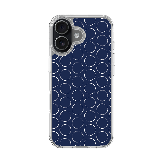 スリムプロテクションケース［ Dot Circle - Navy ］