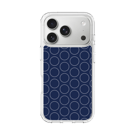 スリムプロテクションケース［ Dot Circle - Navy ］