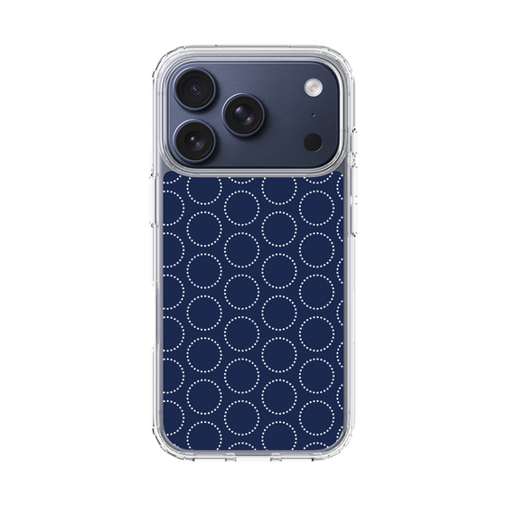 スリムプロテクションケース［ Dot Circle - Navy ］