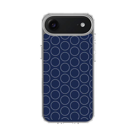 スリムプロテクションケース［ Dot Circle - Navy ］
