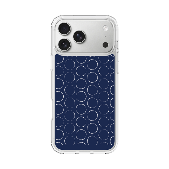 スリムプロテクションケース［ Dot Circle - Navy ］