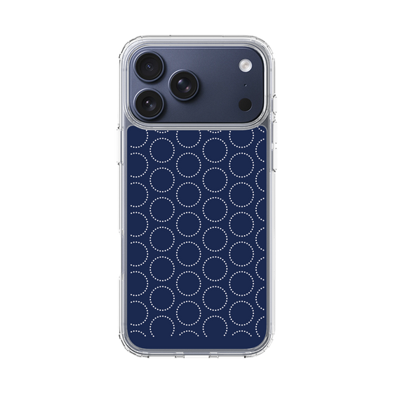 スリムプロテクションケース［ Dot Circle - Navy ］