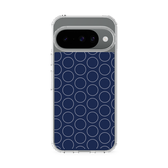 スリムプロテクションケース［ Dot Circle - Navy ］