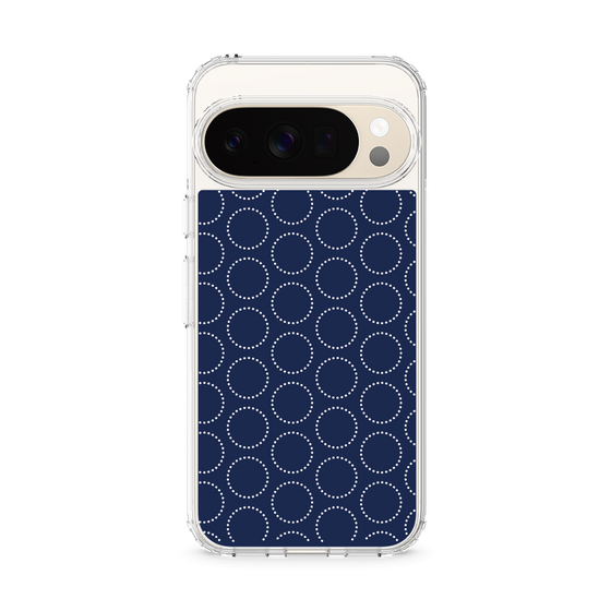 スリムプロテクションケース［ Dot Circle - Navy ］