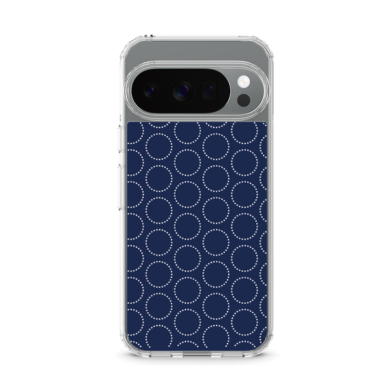 スリムプロテクションケース［ Dot Circle - Navy ］