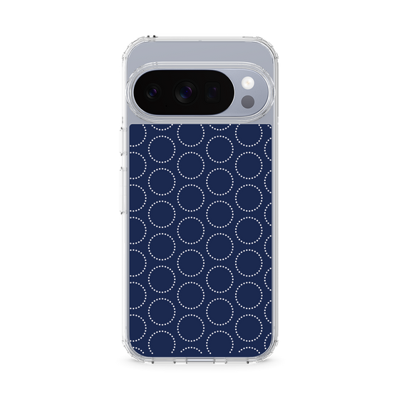 スリムプロテクションケース［ Dot Circle - Navy ］