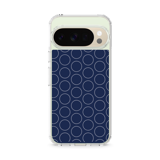 スリムプロテクションケース［ Dot Circle - Navy ］