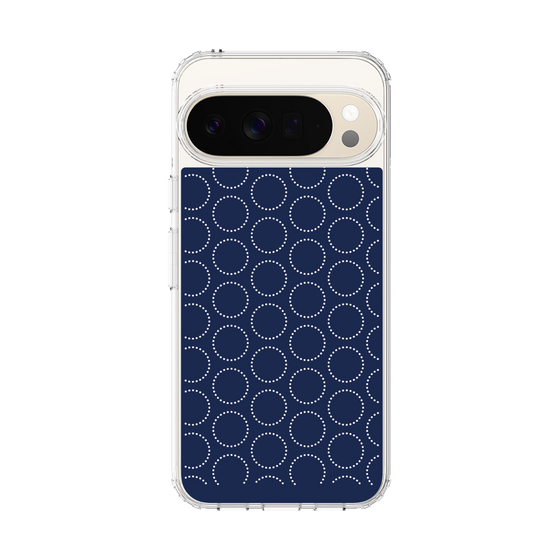 スリムプロテクションケース［ Dot Circle - Navy ］