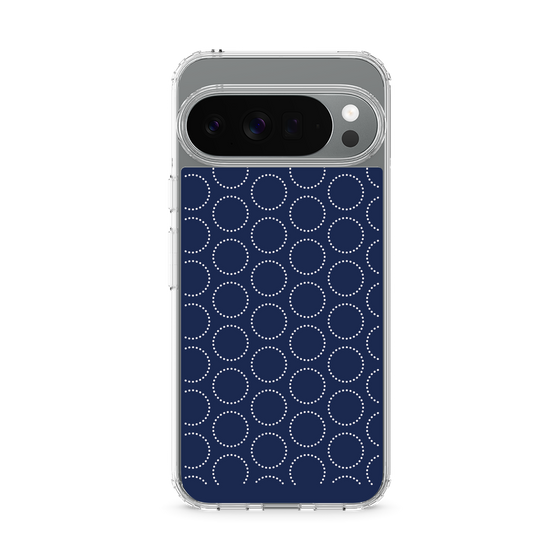 スリムプロテクションケース［ Dot Circle - Navy ］