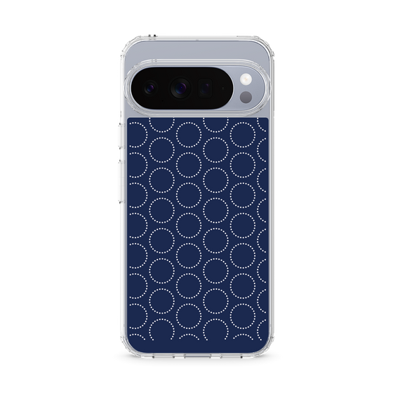 スリムプロテクションケース［ Dot Circle - Navy ］