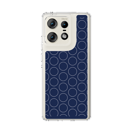 スリムプロテクションケース［ Dot Circle - Navy ］