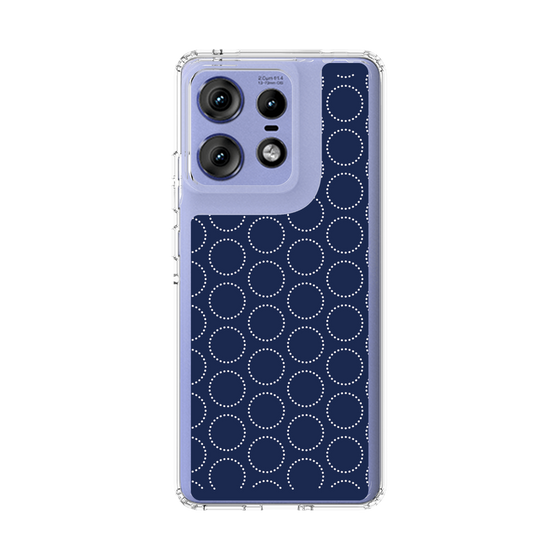 スリムプロテクションケース［ Dot Circle - Navy ］