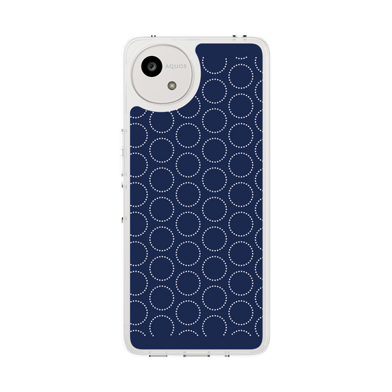 スリムプロテクションケース［ Dot Circle - Navy ］