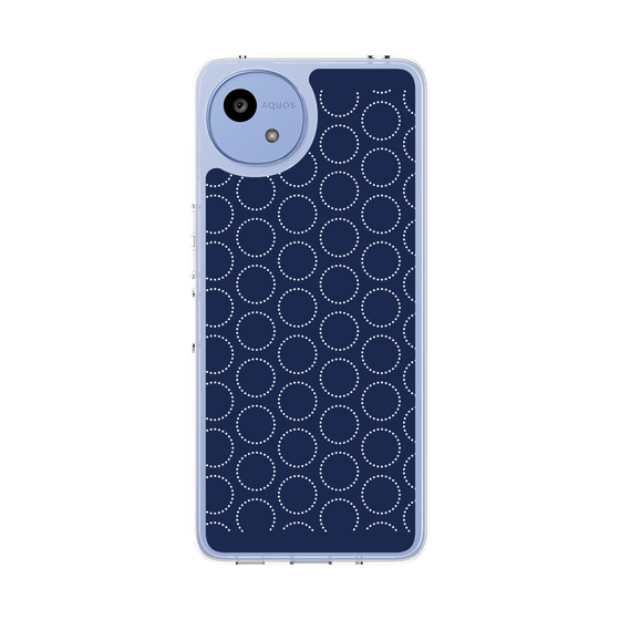スリムプロテクションケース［ Dot Circle - Navy ］