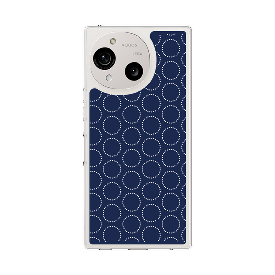 スリムプロテクションケース［ Dot Circle - Navy ］
