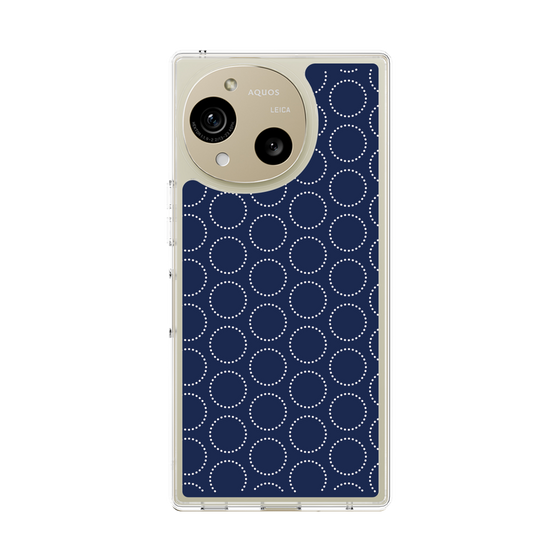 スリムプロテクションケース［ Dot Circle - Navy ］