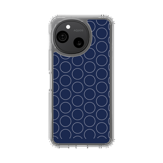 スリムプロテクションケース［ Dot Circle - Navy ］