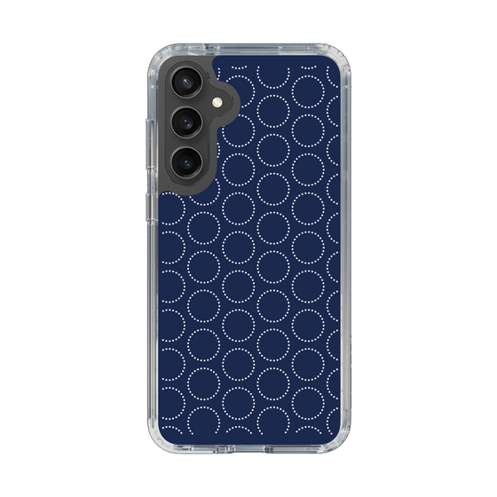 スリムプロテクションケース［ Dot Circle - Navy ］