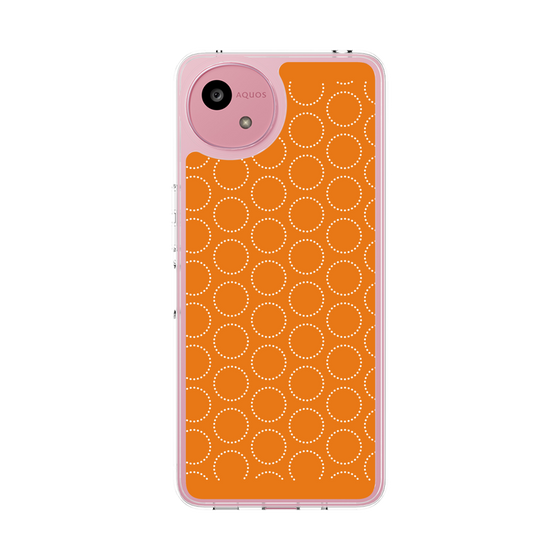 スリムプロテクションケース［ Dot Circle - Orange ］