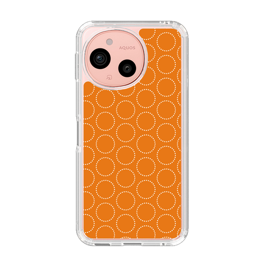 スリムプロテクションケース［ Dot Circle - Orange ］