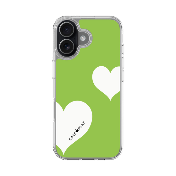 スリムプロテクションケース［ Two Hearts - Green ］