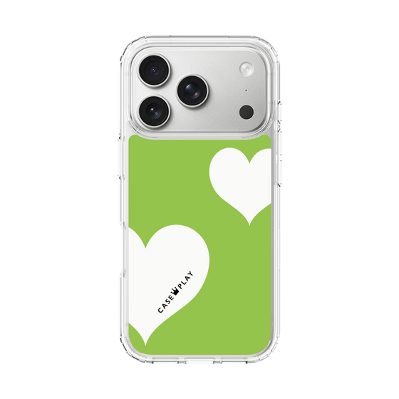 スリムプロテクションケース［ Two Hearts - Green ］