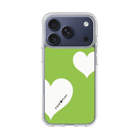 スリムプロテクションケース［ Two Hearts - Green ］