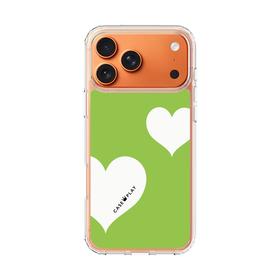 スリムプロテクションケース［ Two Hearts - Green ］