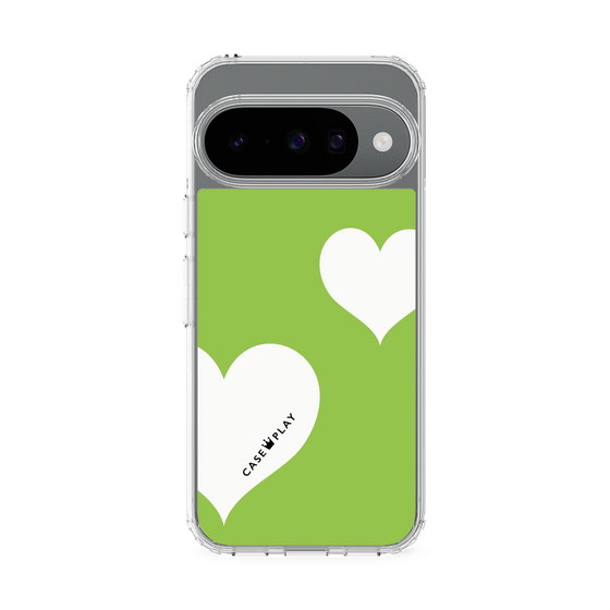スリムプロテクションケース［ Two Hearts - Green ］