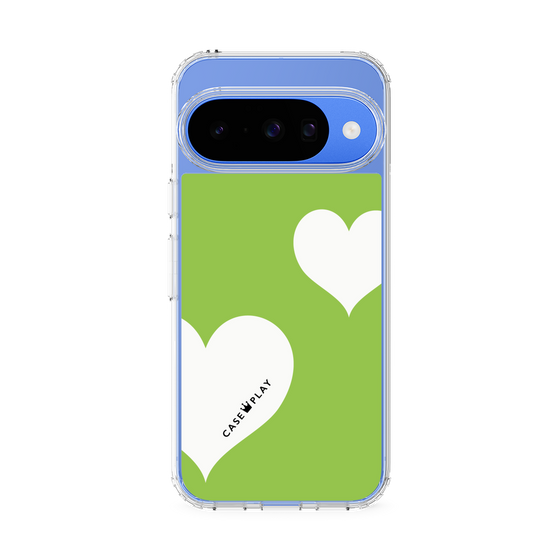 スリムプロテクションケース［ Two Hearts - Green ］