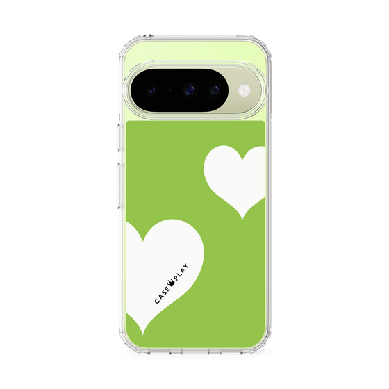 スリムプロテクションケース［ Two Hearts - Green ］