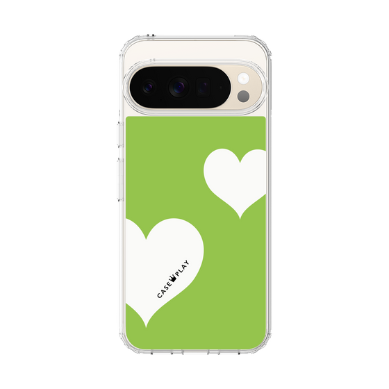 スリムプロテクションケース［ Two Hearts - Green ］