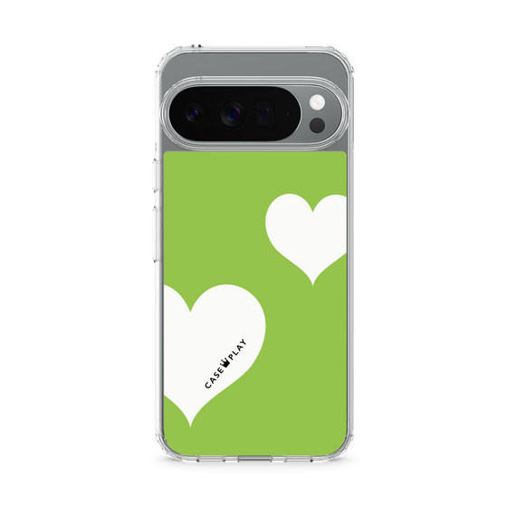 スリムプロテクションケース［ Two Hearts - Green ］