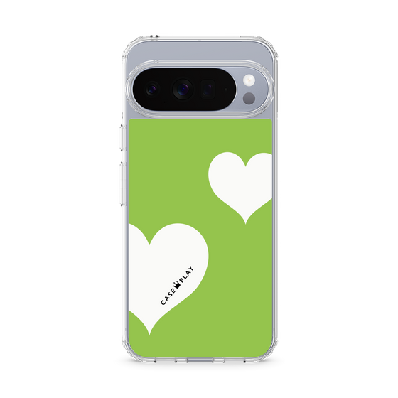 スリムプロテクションケース［ Two Hearts - Green ］