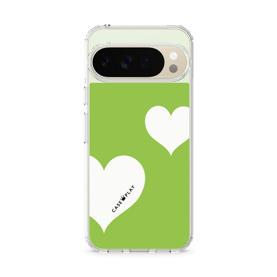 スリムプロテクションケース［ Two Hearts - Green ］