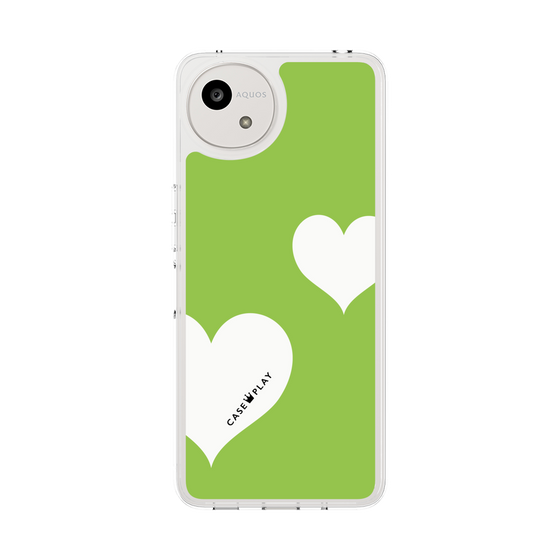 スリムプロテクションケース［ Two Hearts - Green ］