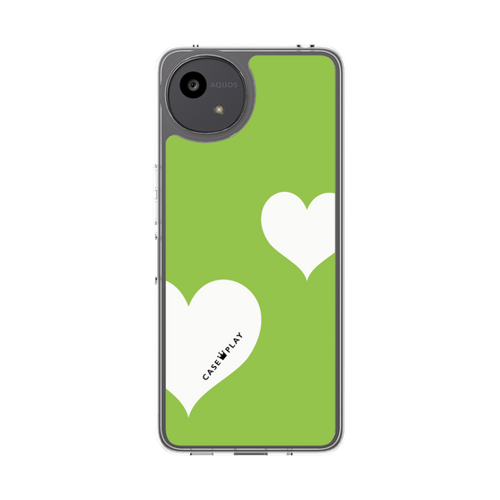 スリムプロテクションケース［ Two Hearts - Green ］