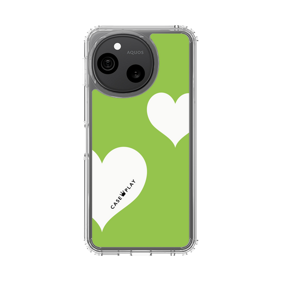 スリムプロテクションケース［ Two Hearts - Green ］