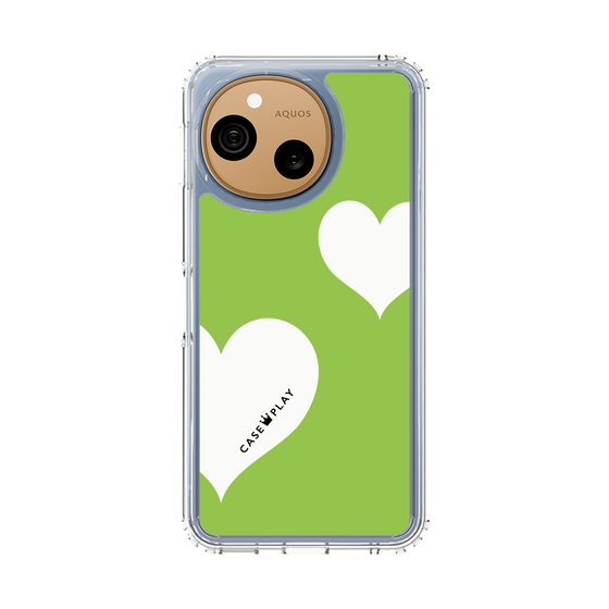 スリムプロテクションケース［ Two Hearts - Green ］