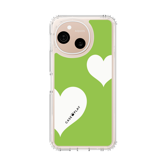 スリムプロテクションケース［ Two Hearts - Green ］