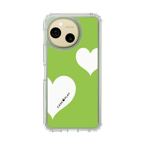 スリムプロテクションケース［ Two Hearts - Green ］